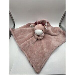 Carter's Just One You Pink Giraffe Baby Security Blanket Lovey Red Hearts Plush